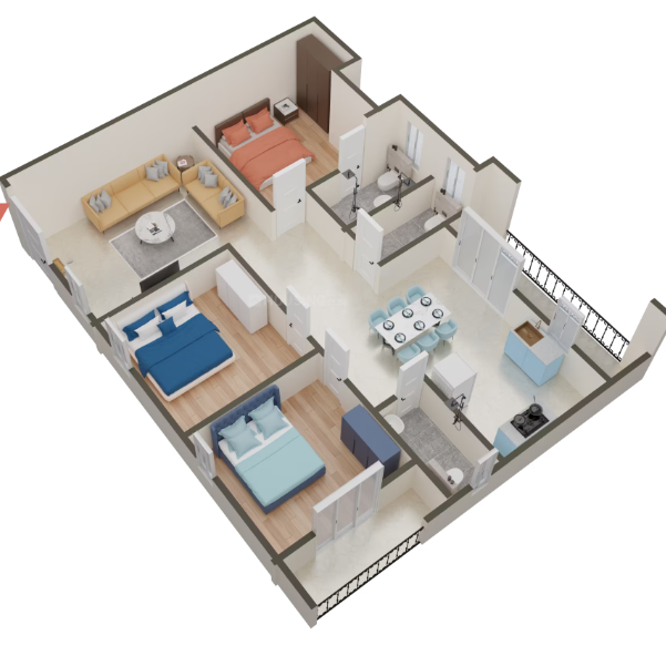 1395.00 sq.ft