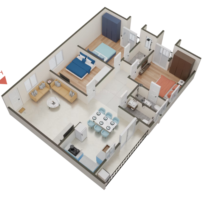 1458 sq.ft